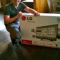 James at the Great Northern Inn with his new LG 3D HD TV